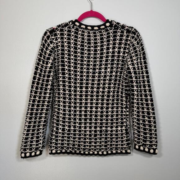J.Crew Handknit Wool Cardigan Lady Jacket L Parisian Inspired Textured Knit - Picture 8 of 11